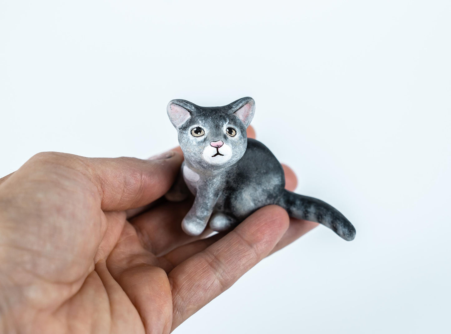 Custom Pet Sculpture β Handmade Polymer Clay Cat, Dog, or Animal Figurine β Personalized Pet Keepsake Gift