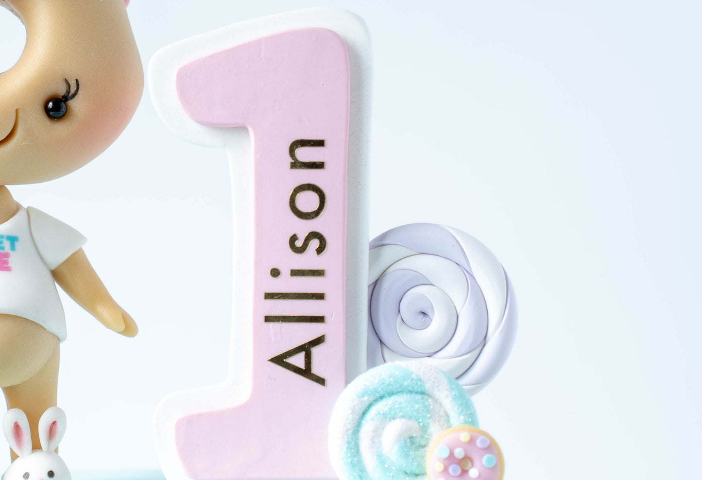 Donut Inspired First Birthday Cake Topper Keepsake