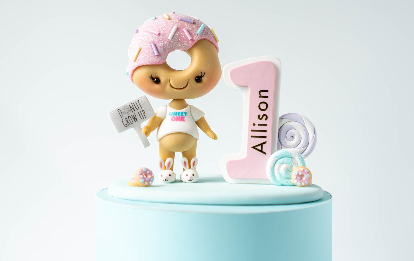 Donut Inspired First Birthday Cake Topper Keepsake