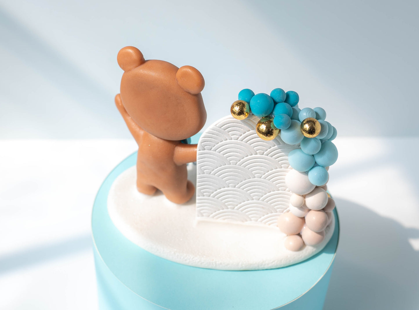 Bear Baby Shower Theme Cake Topper Keepsake - We Can BEAR-ly Wait