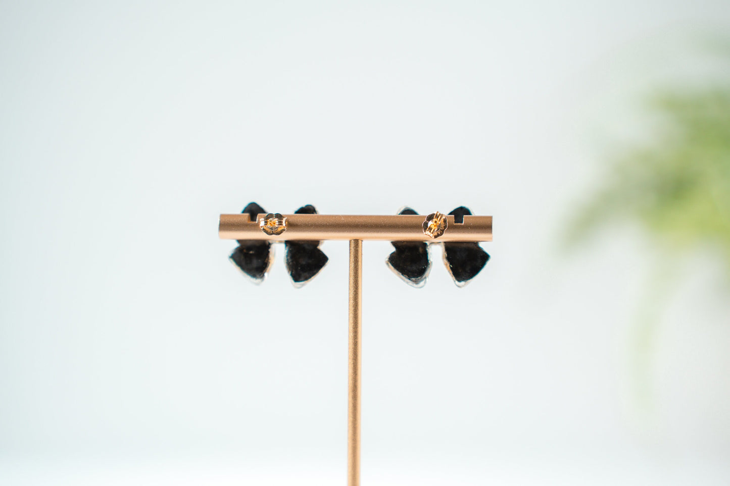 Black and Gold Bow Earrings