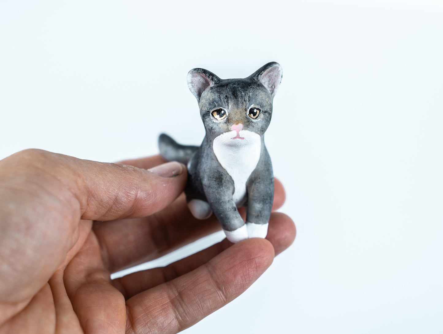 Custom Pet Sculpture – Handmade Polymer Clay Cat, Dog, or Animal Figurine – Personalized Pet Keepsake Gift