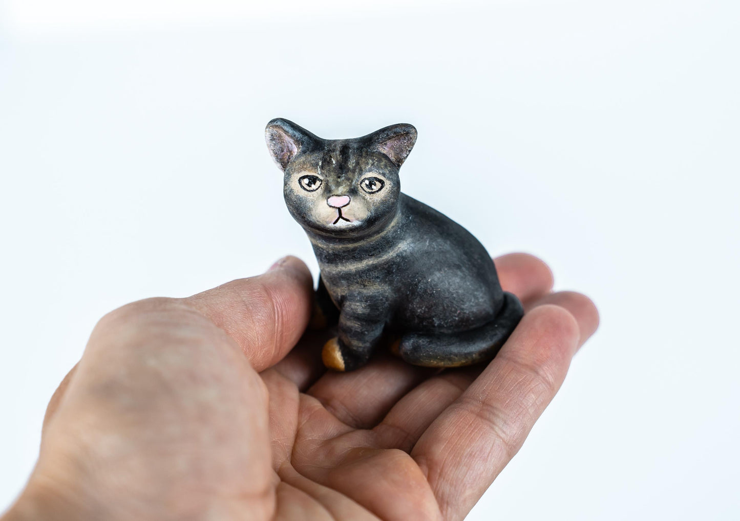 Custom Pet Sculpture – Handmade Polymer Clay Cat, Dog, or Animal Figurine – Personalized Pet Keepsake Gift