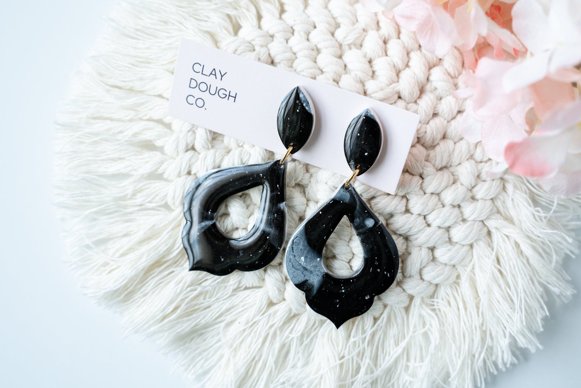 Black and White Earrings