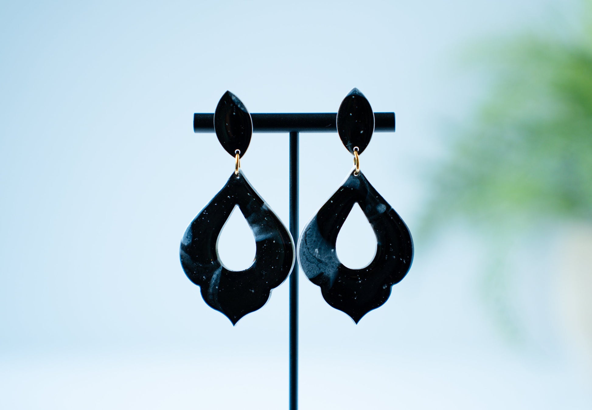 Black and White Earrings